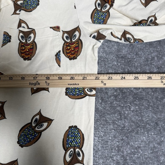 Piggy Pajamas Top Men's‎ Medium Long Sleeve Button Up Organic Cotton Sleepwear - Picture 6 of 7